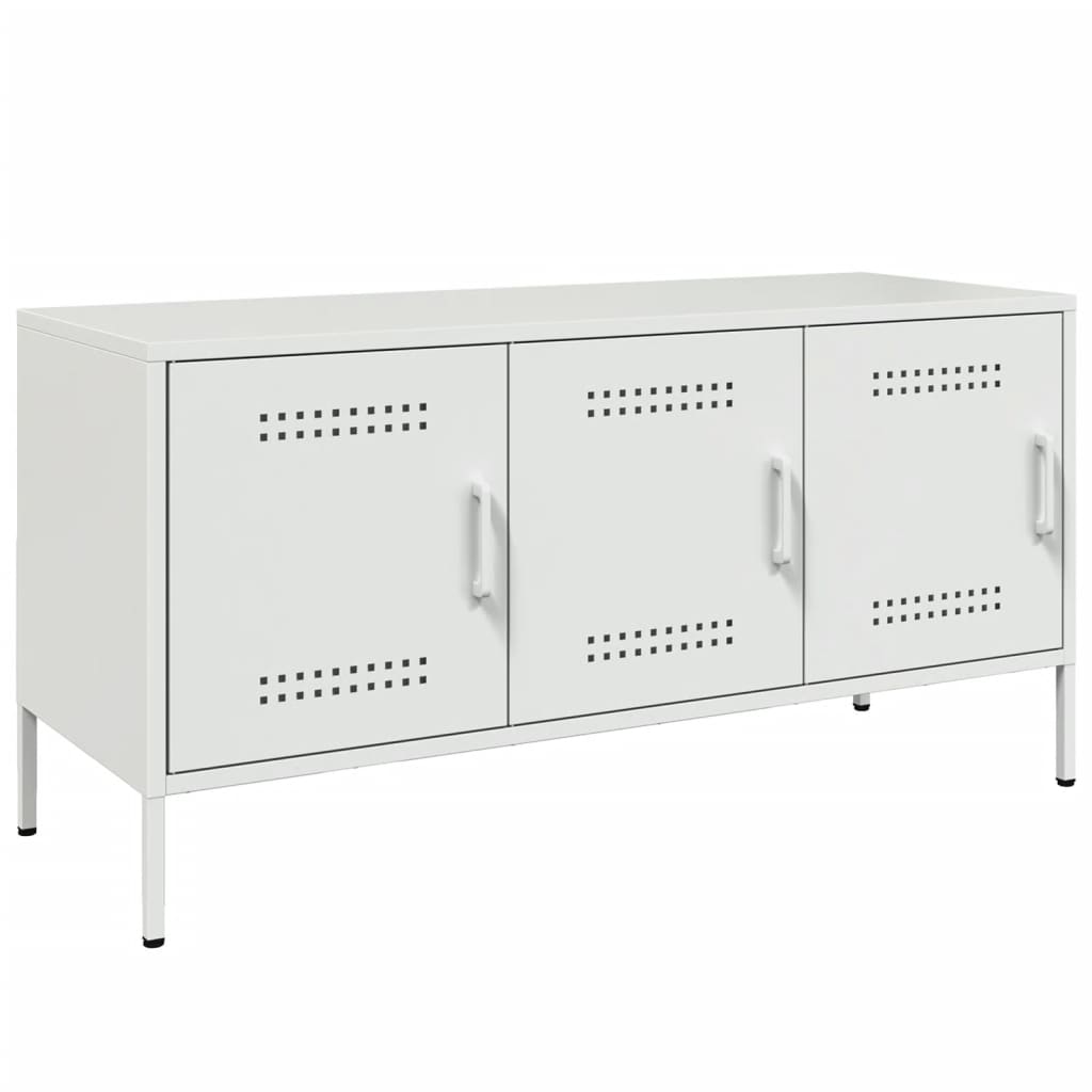 TV-Schrank Weiß 100,5x39x50,5 cm Stahl