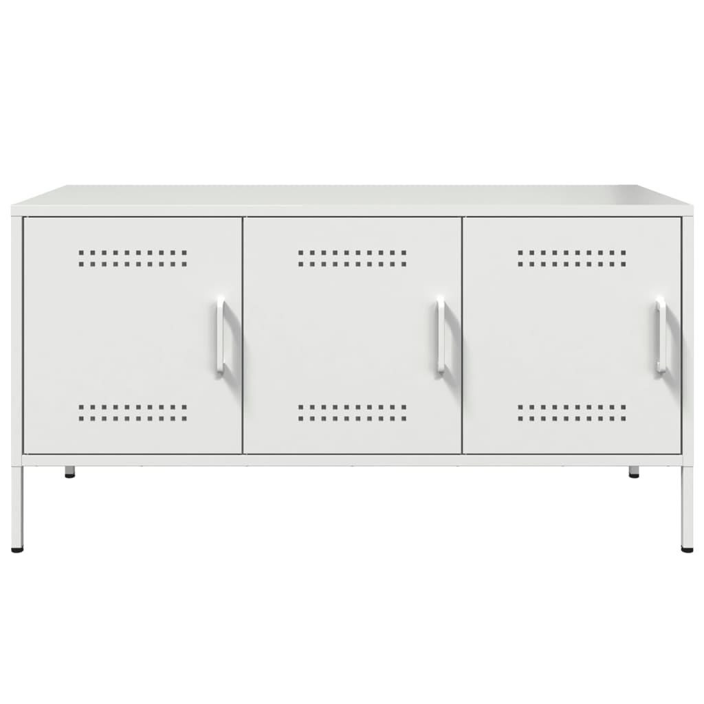 TV-Schrank Weiß 100,5x39x50,5 cm Stahl