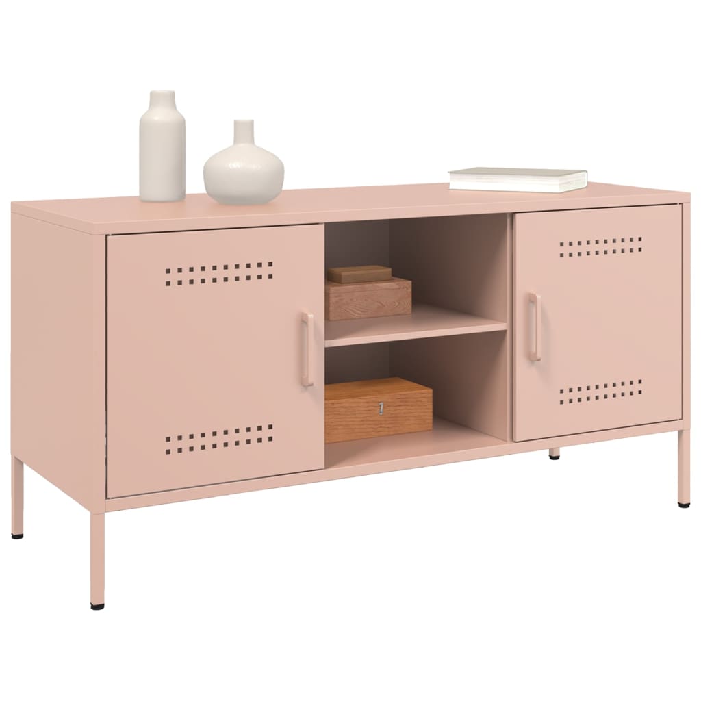 TV-Schrank Rosa 100,5x39x50,5 cm Stahl