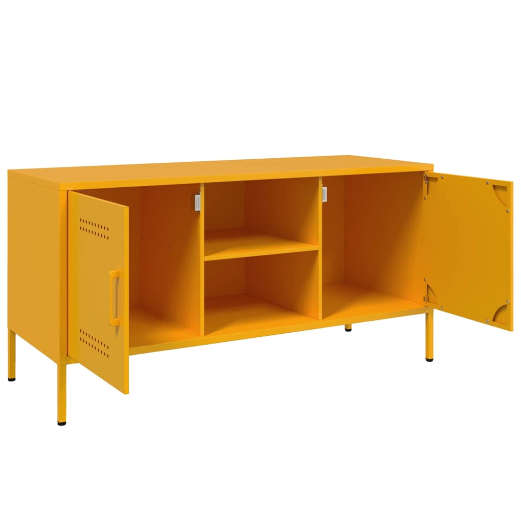 TV-Schrank Senfgelb 100,5x39x50,5 cm Stahl