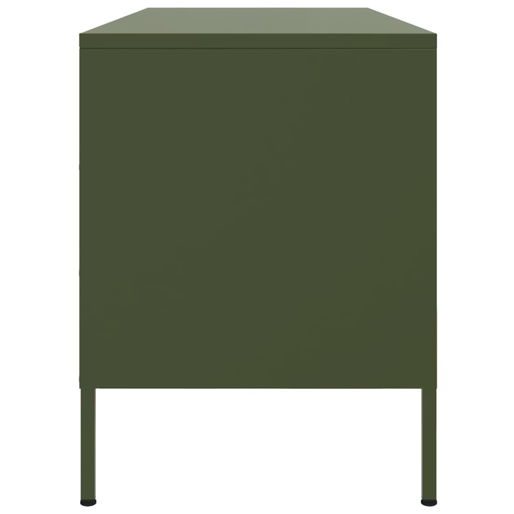 TV-Schrank Olivgrün 100,5x39x50,5 cm Stahl