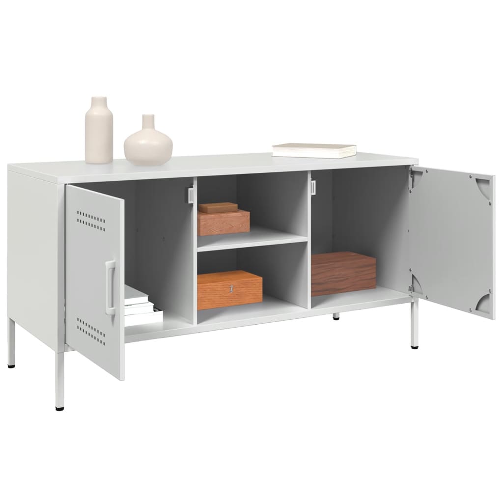 TV-Schrank Weiß 100,5x39x50,5 cm Stahl