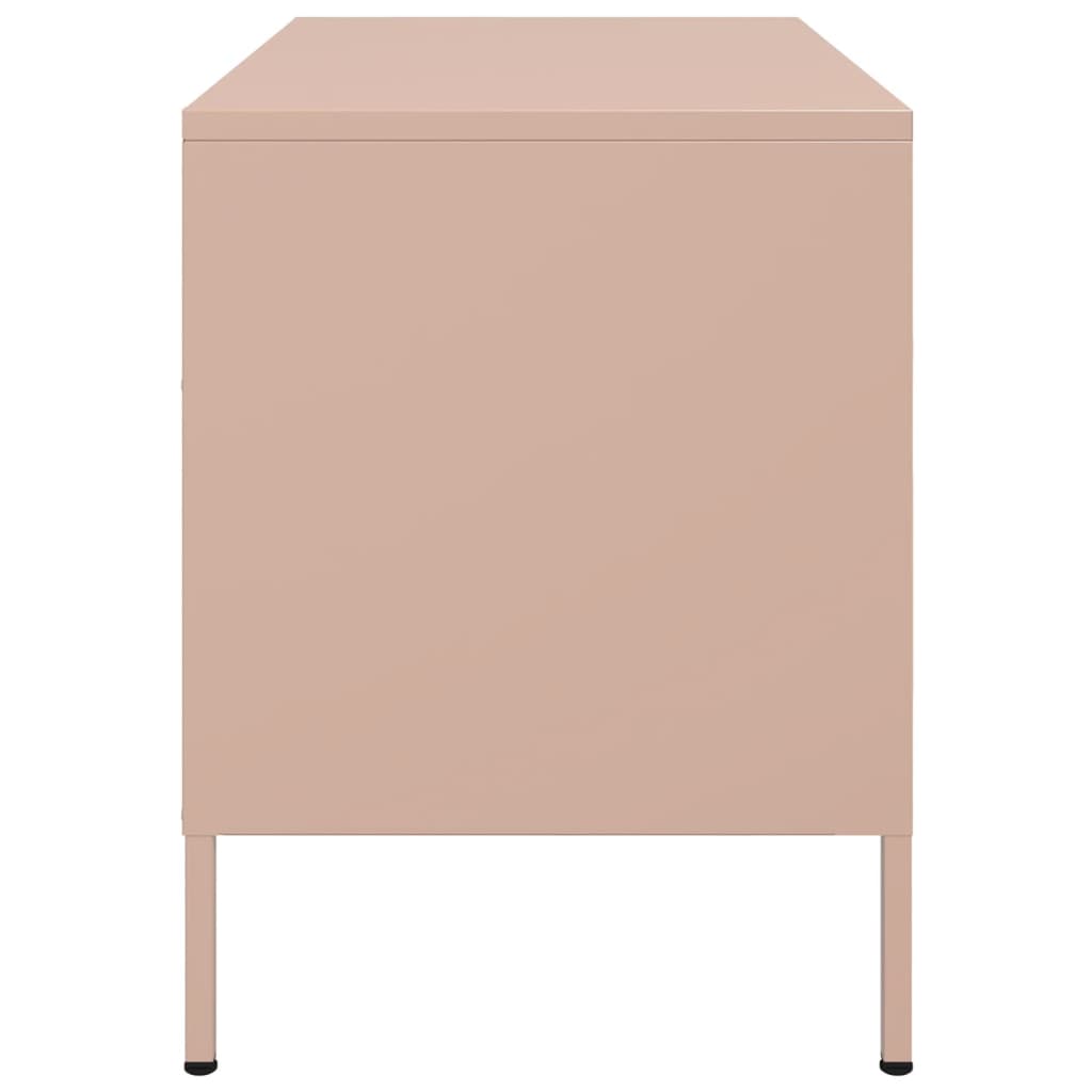 TV-Schrank Rosa 68x39x50,5 cm Stahl