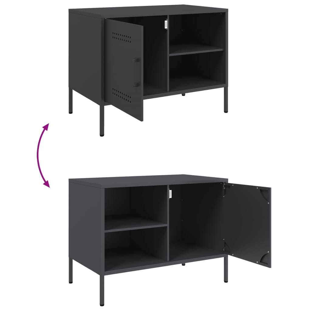 TV-Schrank Anthrazit 68x39x50,5 cm Stahl