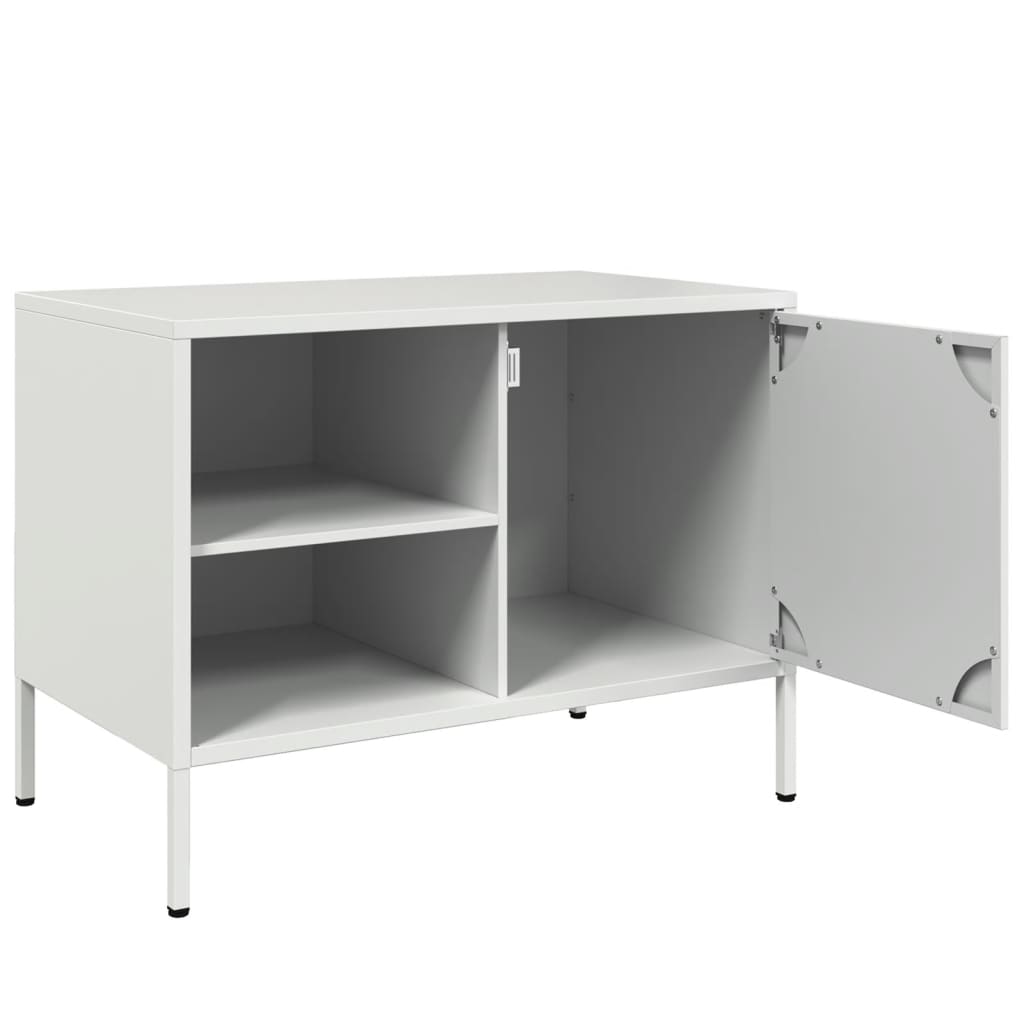 TV-Schrank Weiß 68x39x50,5 cm Stahl