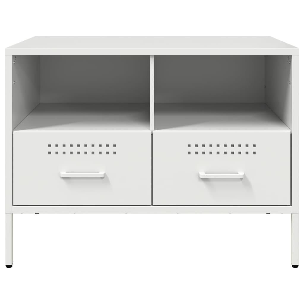 TV-Schrank Weiß 68x39x50,5 cm Stahl