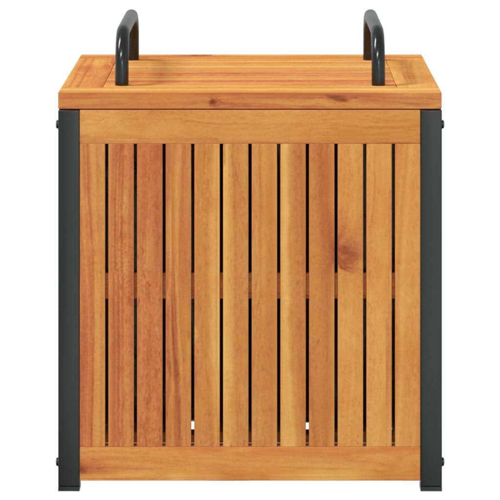 Gartenbox 45x45x45/53 cm Massivholz Akazie und Stahl