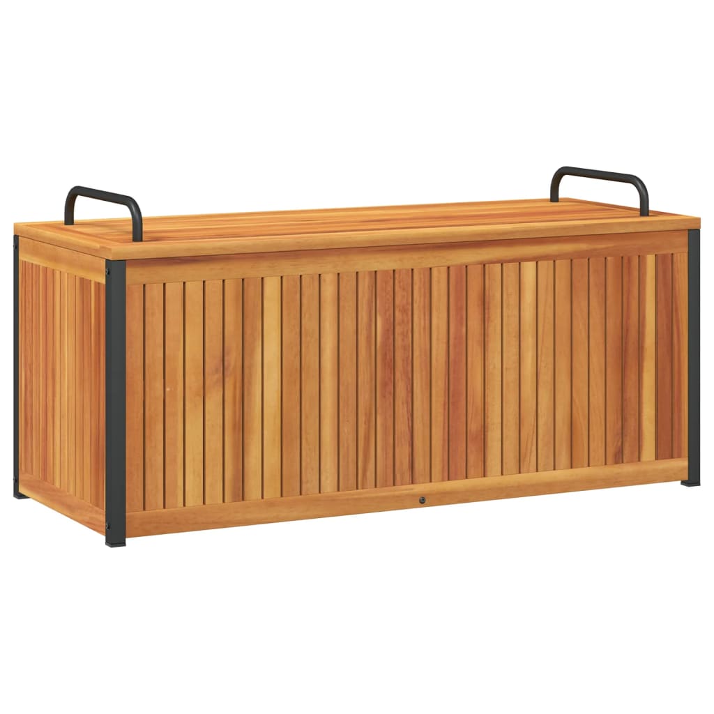 Gartenbox 110x45x42/53 cm Massivholz Akazie und Stahl