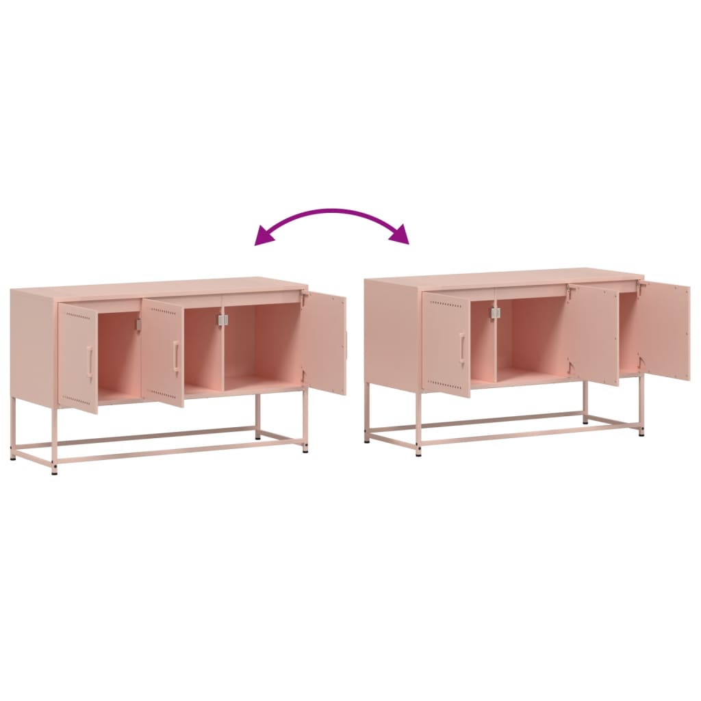 TV-Schrank Rosa 100,5x39x60,5 cm Stahl