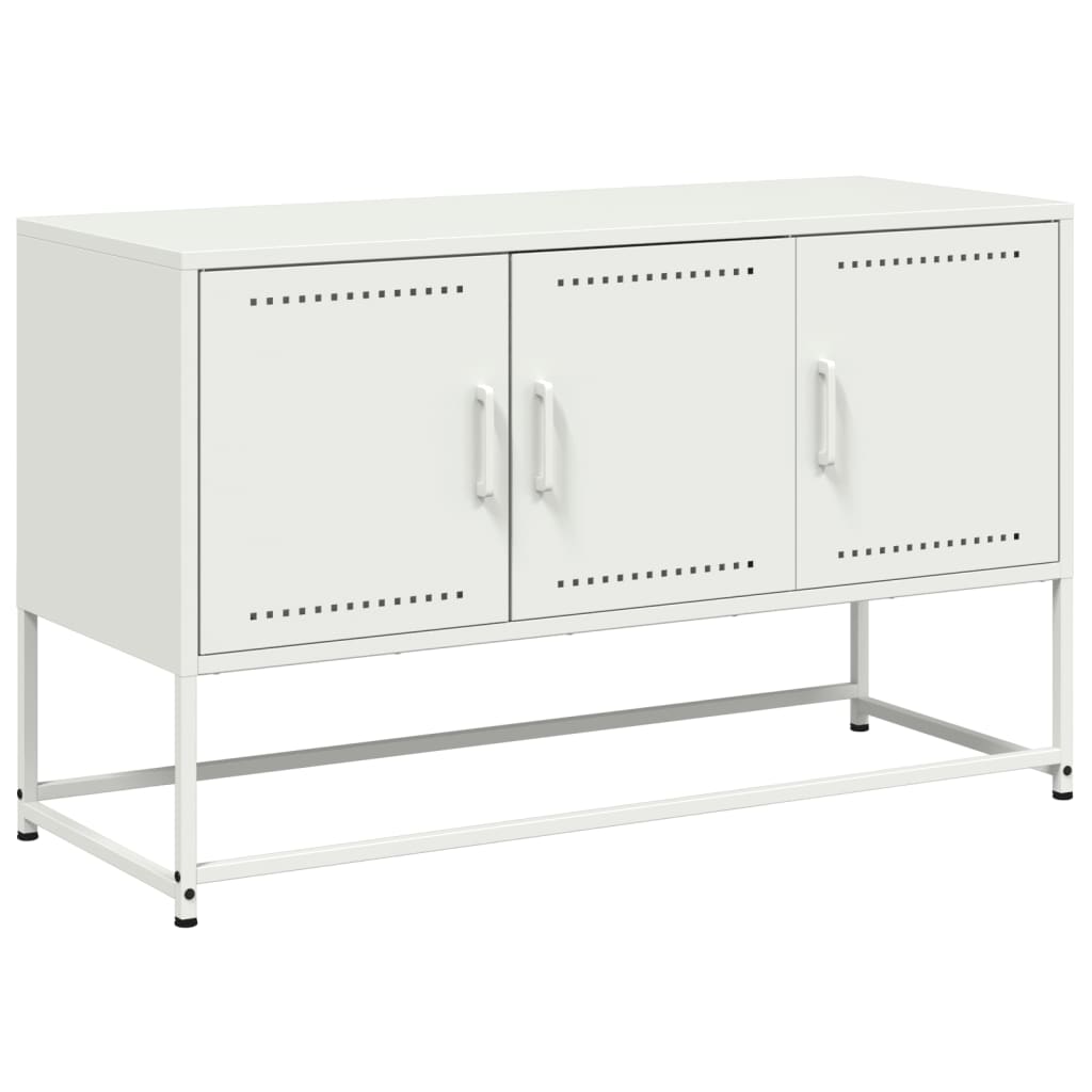 TV-Schrank Weiß 100,5x39x60,5 cm Stahl