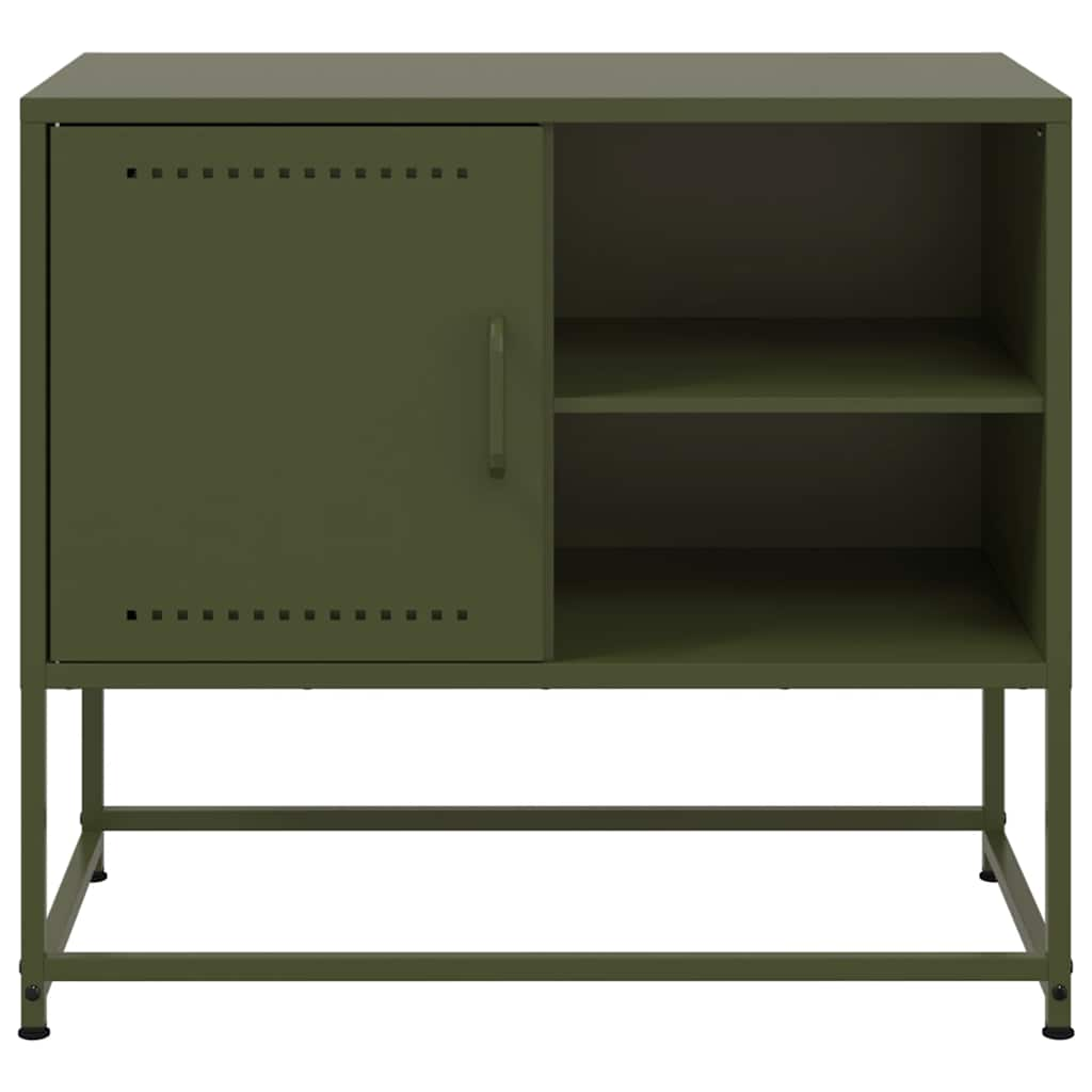 TV-Schrank Olivgrün 68x39x60,5 cm Stahl