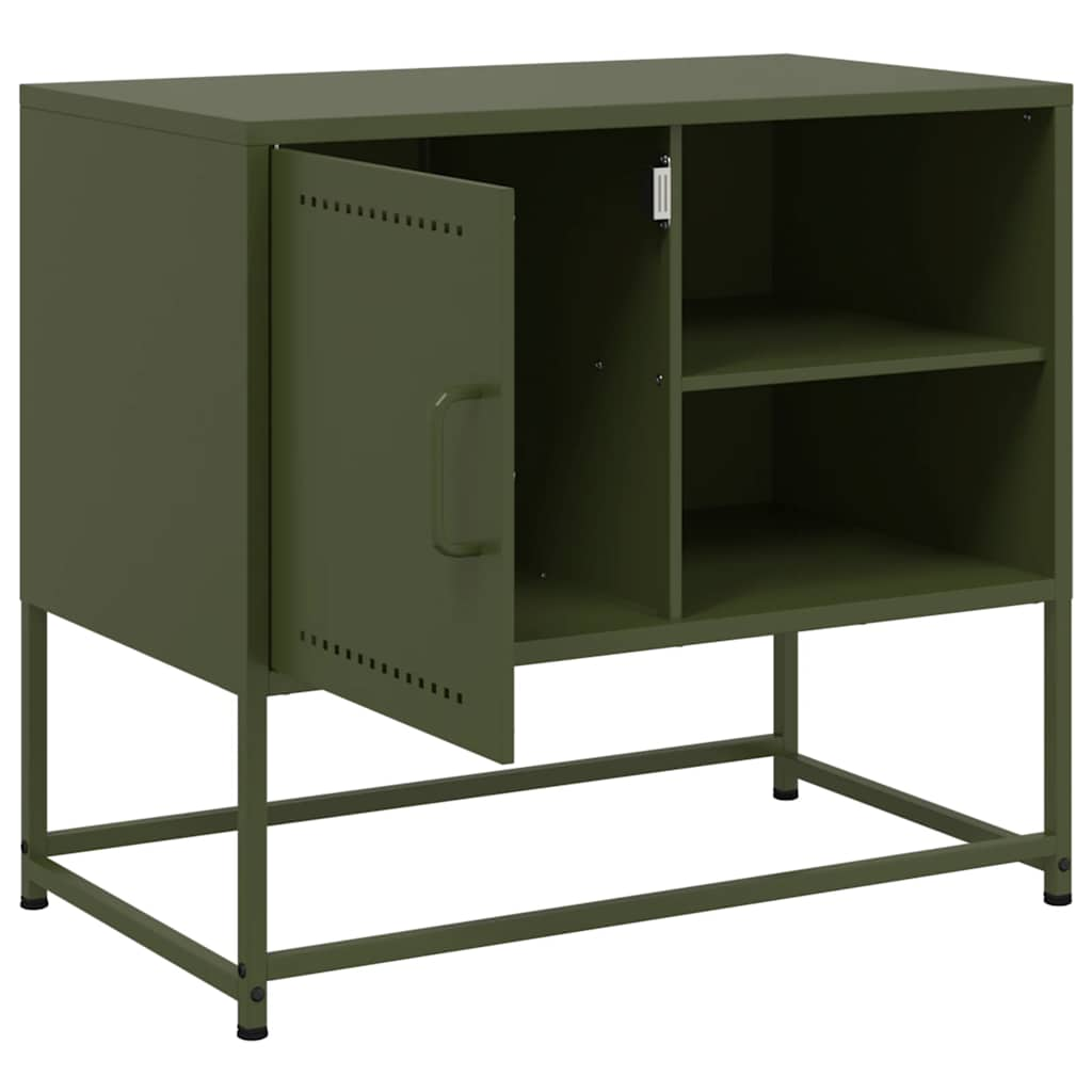 TV-Schrank Olivgrün 68x39x60,5 cm Stahl