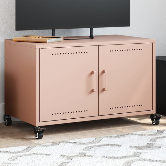 TV-Schrank Rosa 68x39x43,5 cm Kaltgewalzter Stahl