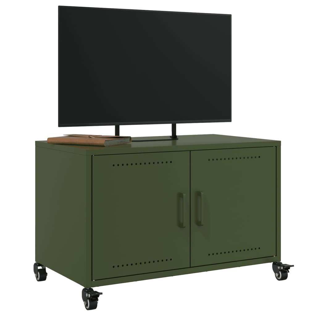 TV-Schrank Olivgrün 68x39x43,5 cm Kaltgewalzter Stahl