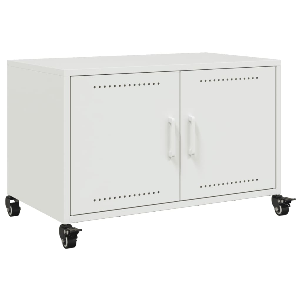 TV-Schrank Weiß 68x39x43,5 cm Kaltgewalzter Stahl