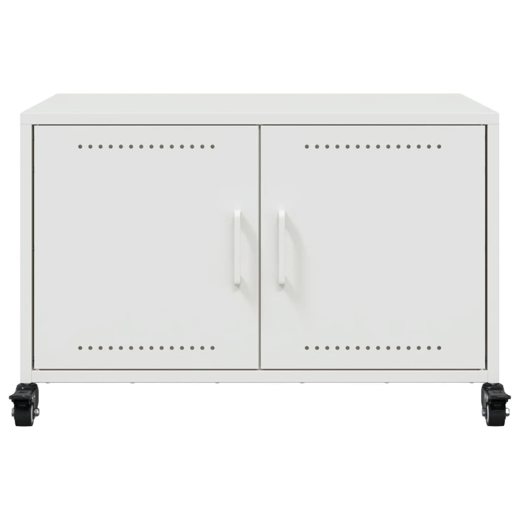 TV-Schrank Weiß 68x39x43,5 cm Kaltgewalzter Stahl