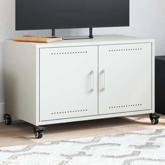 TV-Schrank Weiß 68x39x43,5 cm Kaltgewalzter Stahl