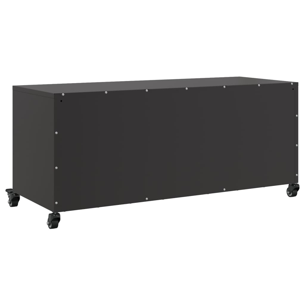 TV-Schrank Schwarz 100,5x39x43,5 cm Kaltgewalzter Stahl