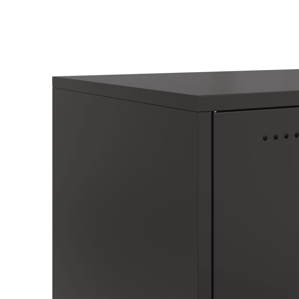 TV-Schrank Schwarz 100,5x39x43,5 cm Kaltgewalzter Stahl