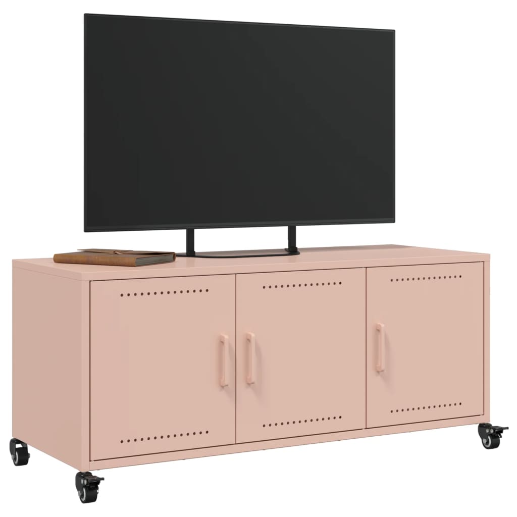 TV-Schrank Rosa 100,5x39x43,5 cm Kaltgewalzter Stahl