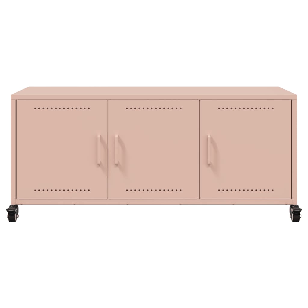 TV-Schrank Rosa 100,5x39x43,5 cm Kaltgewalzter Stahl