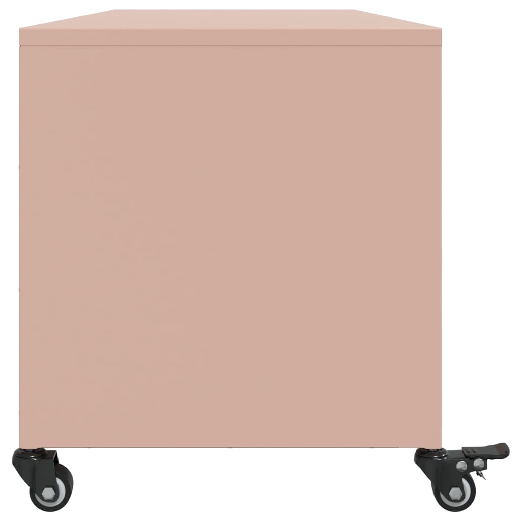 TV-Schrank Rosa 100,5x39x43,5 cm Kaltgewalzter Stahl