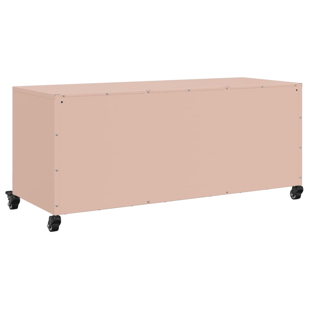 TV-Schrank Rosa 100,5x39x43,5 cm Kaltgewalzter Stahl