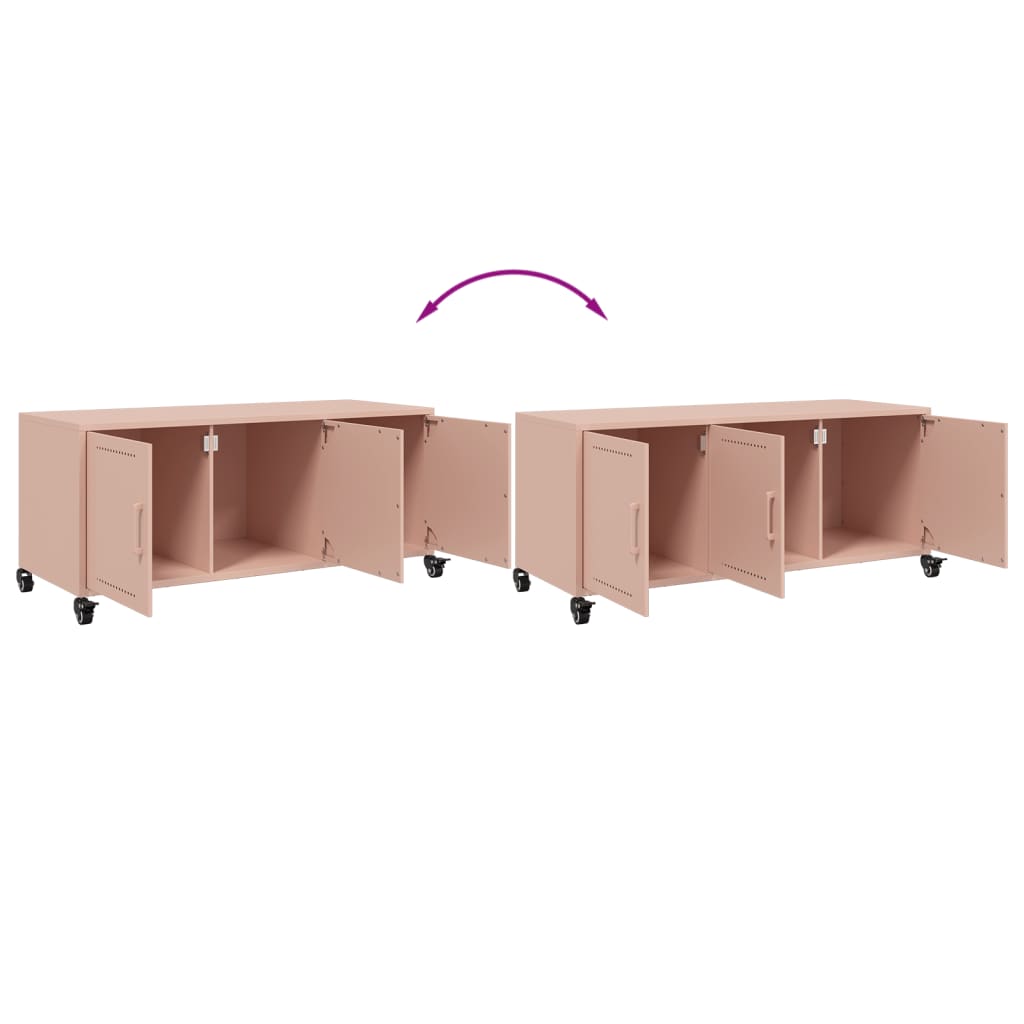 TV-Schrank Rosa 100,5x39x43,5 cm Kaltgewalzter Stahl