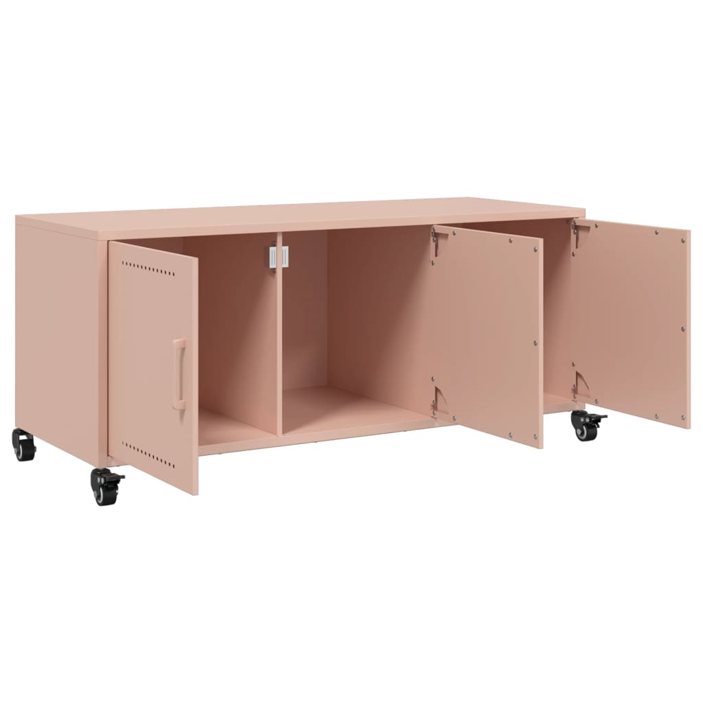 TV-Schrank Rosa 100,5x39x43,5 cm Kaltgewalzter Stahl