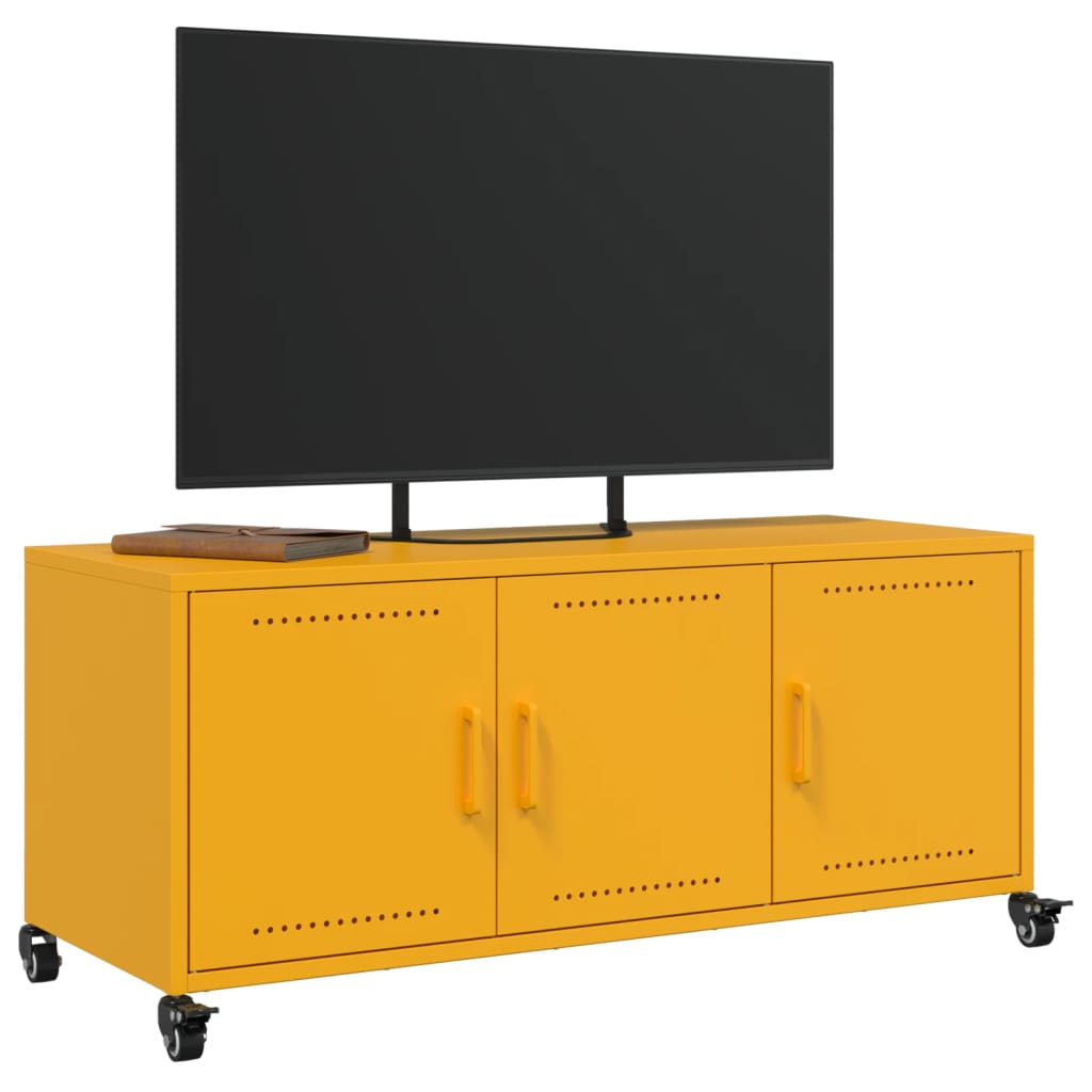 TV-Schrank Senfgelb 100,5x39x43,5 cm Stahl