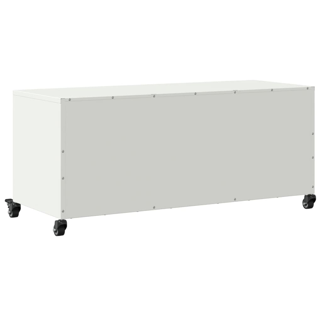 TV-Schrank Weiß 100,5x39x43,5 cm Kaltgewalzter Stahl