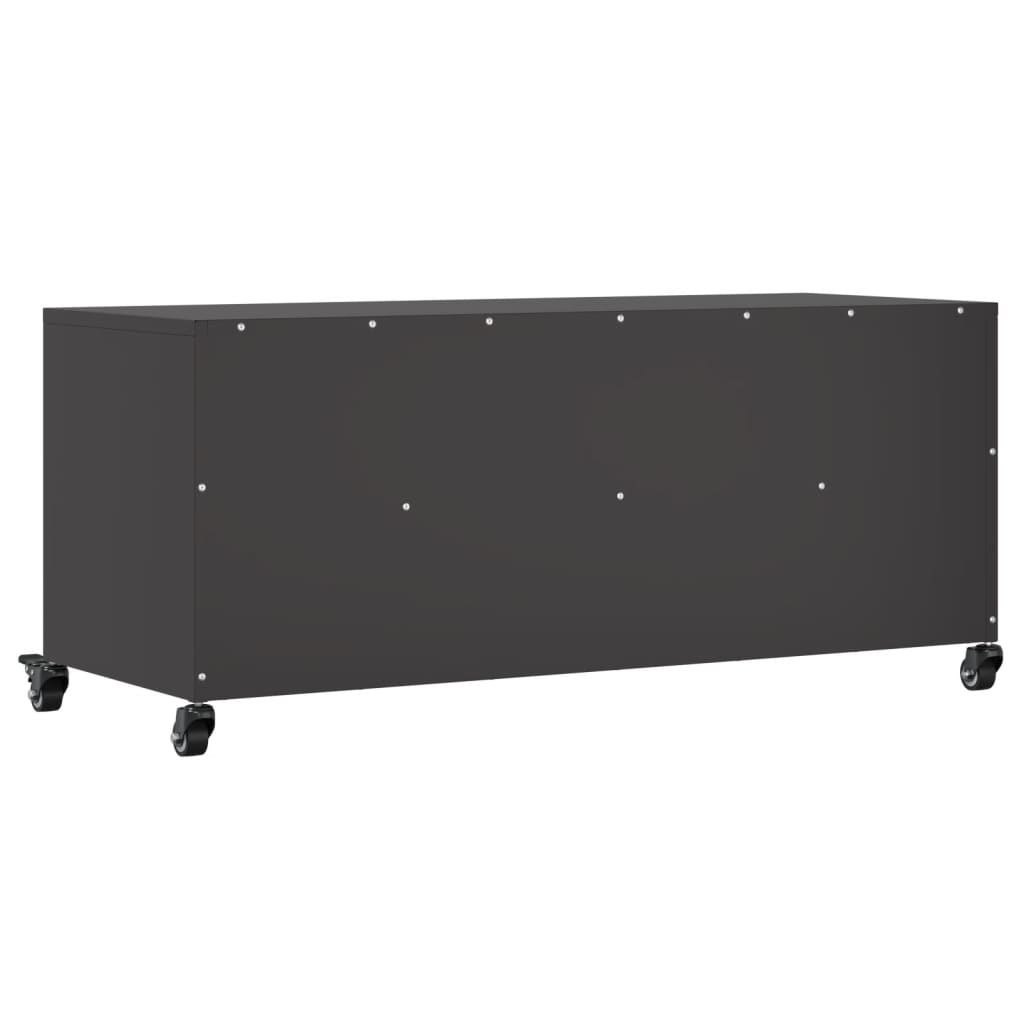 TV-Schrank Schwarz 100,5x39x43,5 cm Kaltgewalzter Stahl