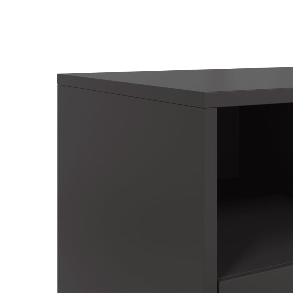 TV-Schrank Schwarz 100,5x39x43,5 cm Kaltgewalzter Stahl