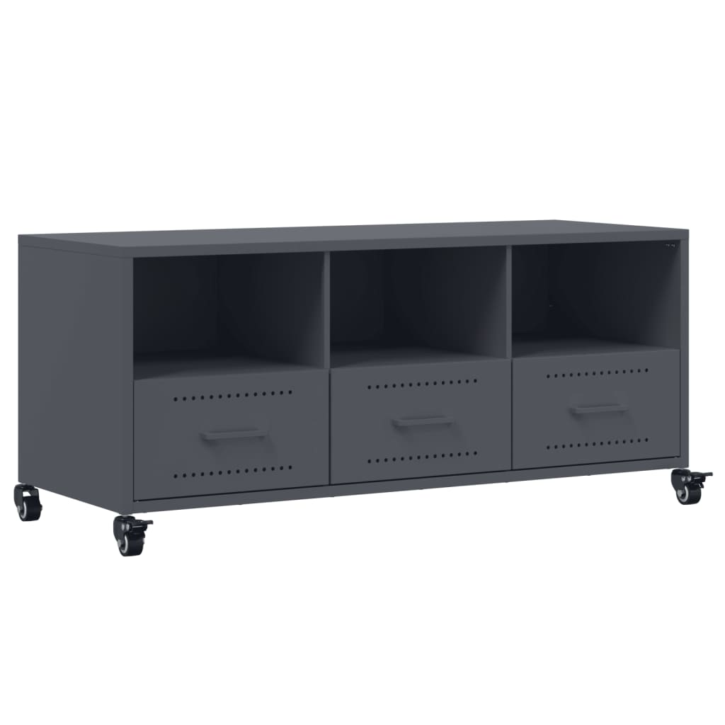 TV-Schrank Anthrazit 100,5x39x43,5 cm Kaltgewalzter Stahl