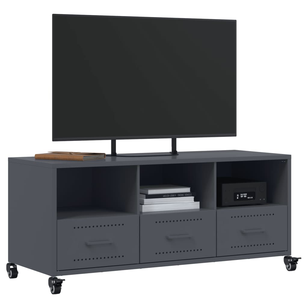 TV-Schrank Anthrazit 100,5x39x43,5 cm Kaltgewalzter Stahl