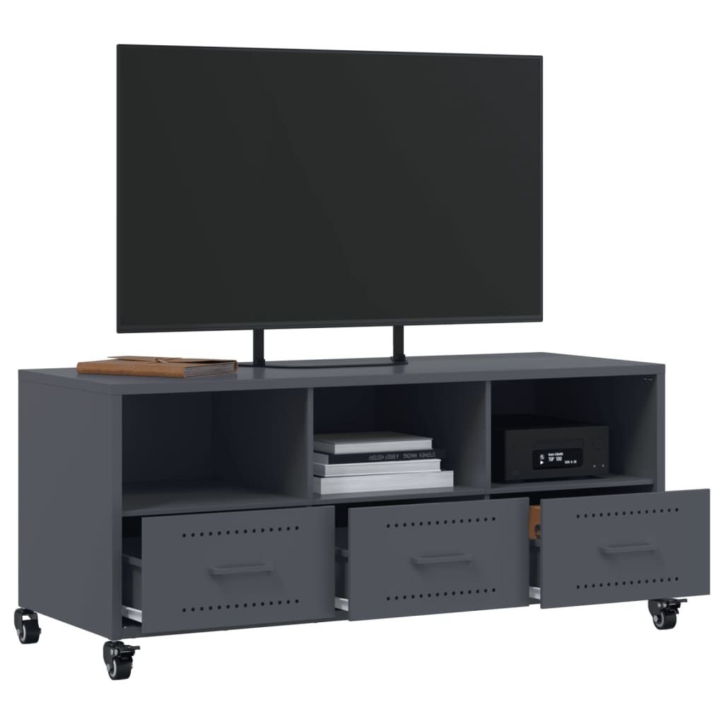 TV-Schrank Anthrazit 100,5x39x43,5 cm Kaltgewalzter Stahl