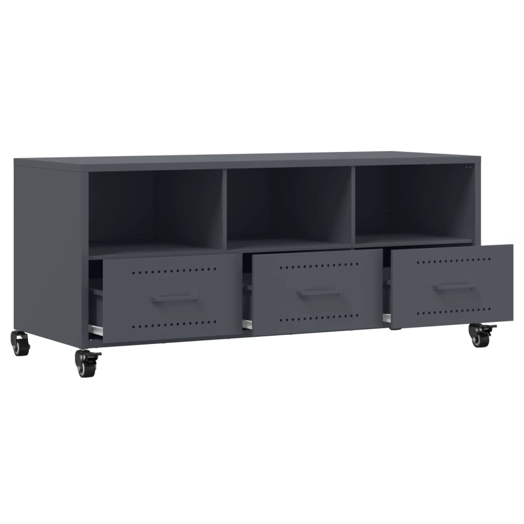 TV-Schrank Anthrazit 100,5x39x43,5 cm Kaltgewalzter Stahl