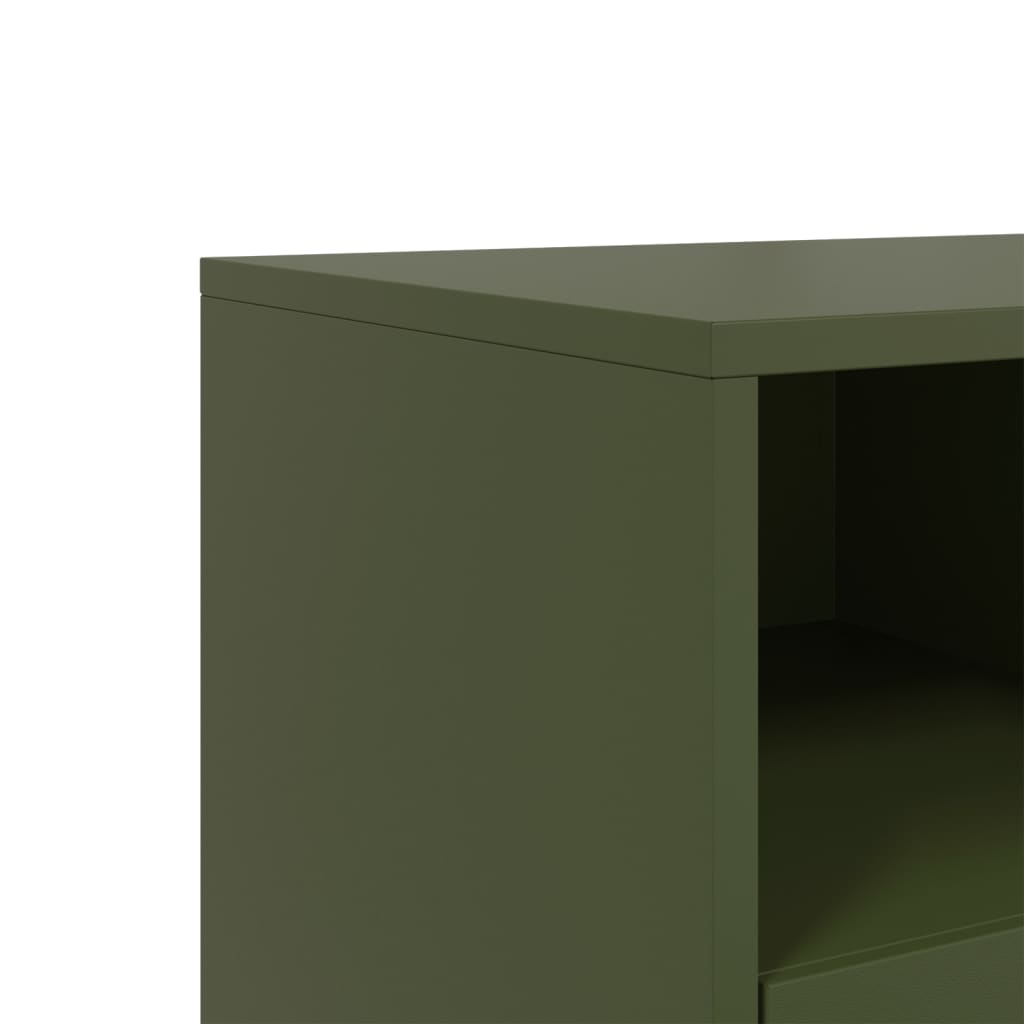 TV-Schrank Olivgrün 100,5x39x43,5 cm Kaltgewalzter Stahl