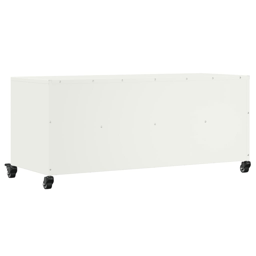 TV-Schrank Weiß 100,5x39x43,5 cm Kaltgewalzter Stahl