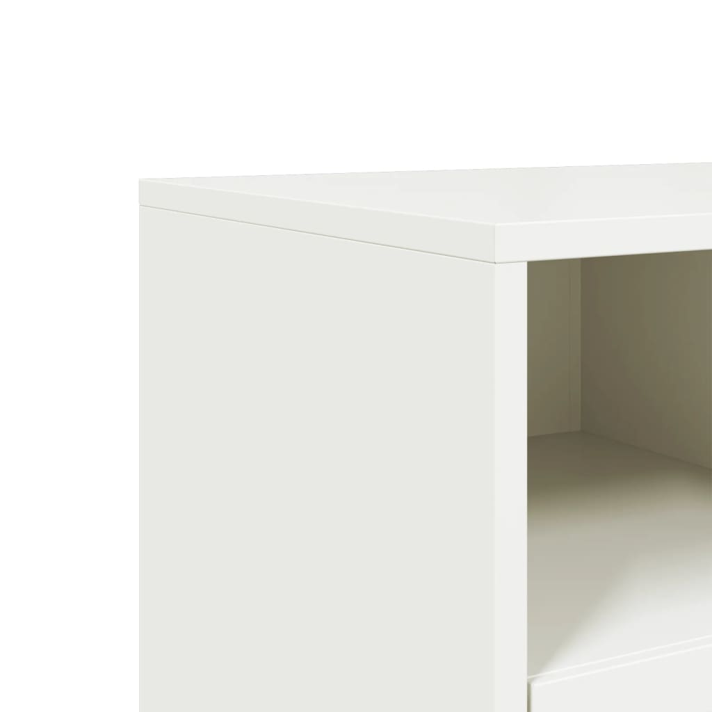 TV-Schrank Weiß 100,5x39x43,5 cm Kaltgewalzter Stahl