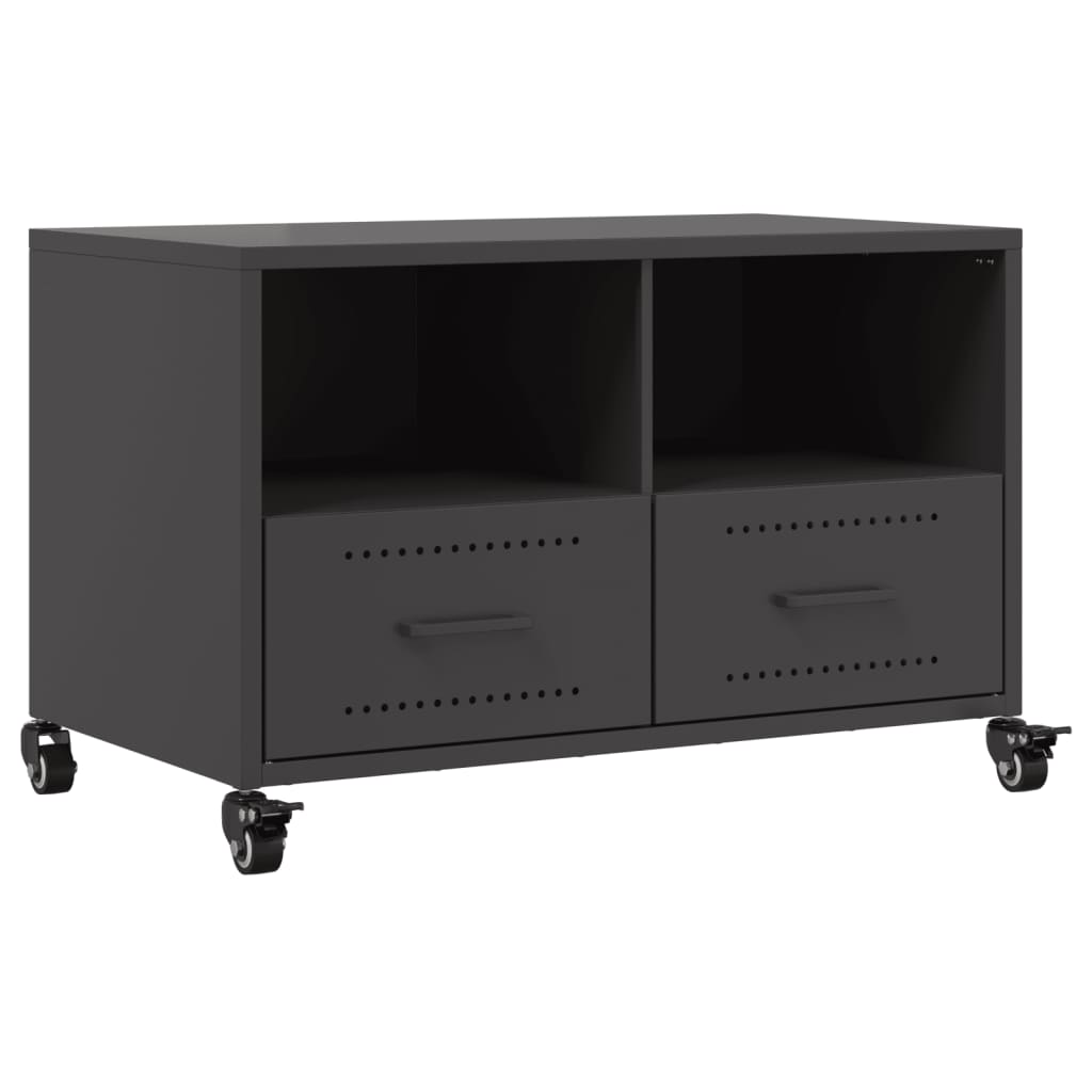 TV-Schrank Schwarz 68x39x43,5 cm Kaltgewalzter Stahl