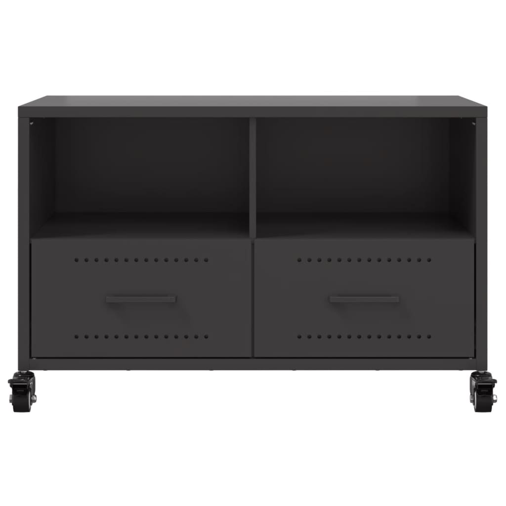 TV-Schrank Schwarz 68x39x43,5 cm Kaltgewalzter Stahl