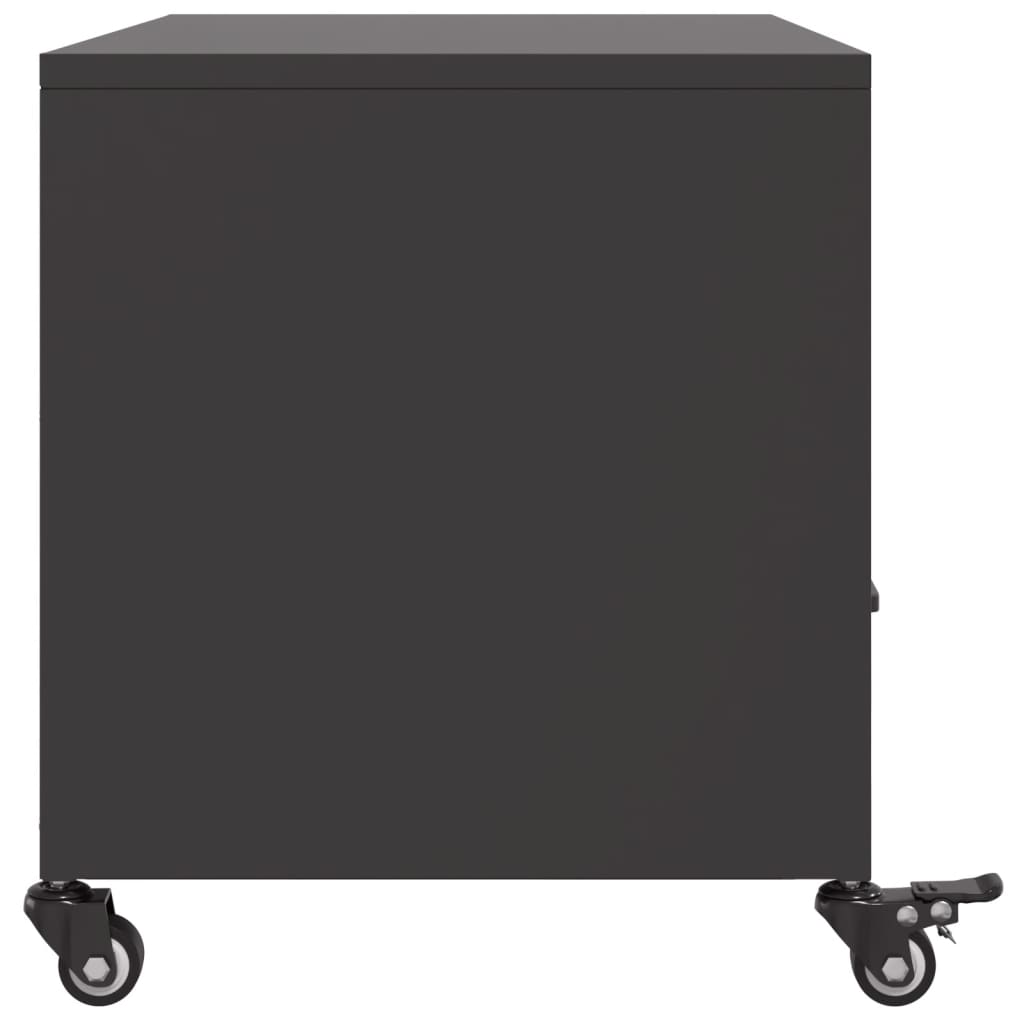 TV-Schrank Schwarz 68x39x43,5 cm Kaltgewalzter Stahl