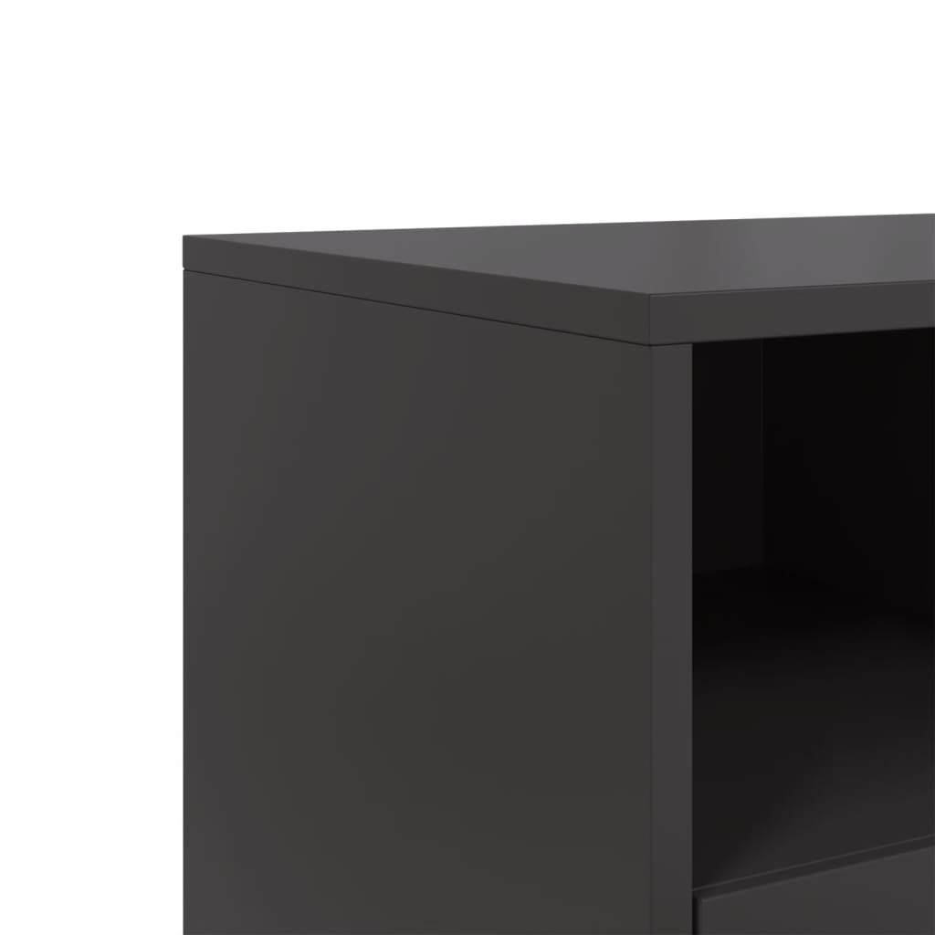 TV-Schrank Schwarz 68x39x43,5 cm Kaltgewalzter Stahl