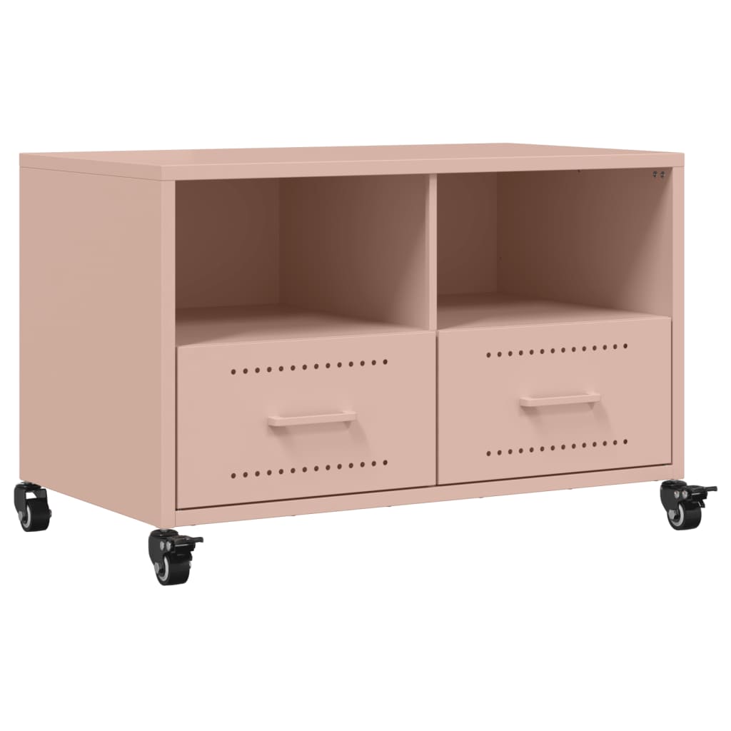 TV-Schrank Rosa 68x39x43,5 cm Kaltgewalzter Stahl