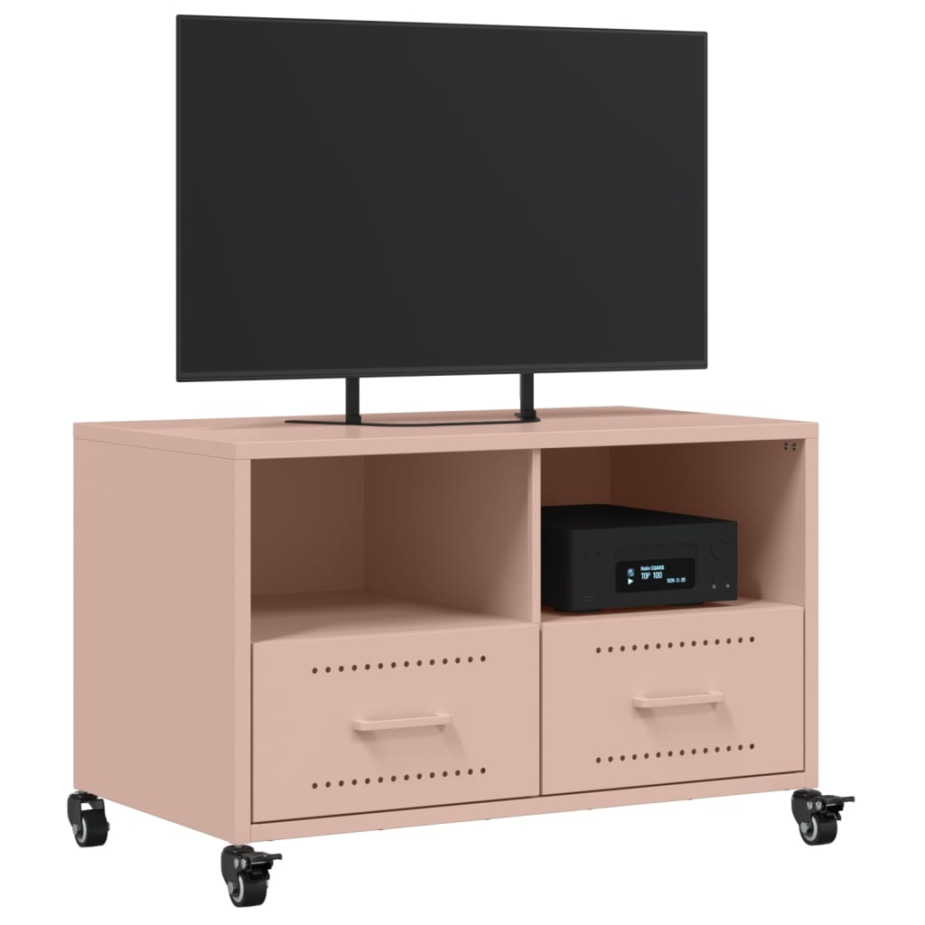 TV-Schrank Rosa 68x39x43,5 cm Kaltgewalzter Stahl