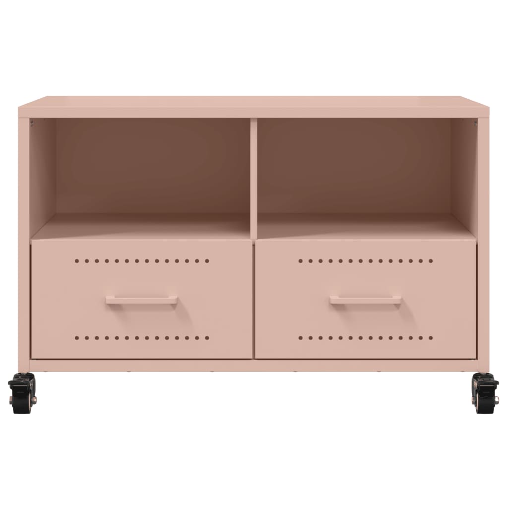 TV-Schrank Rosa 68x39x43,5 cm Kaltgewalzter Stahl