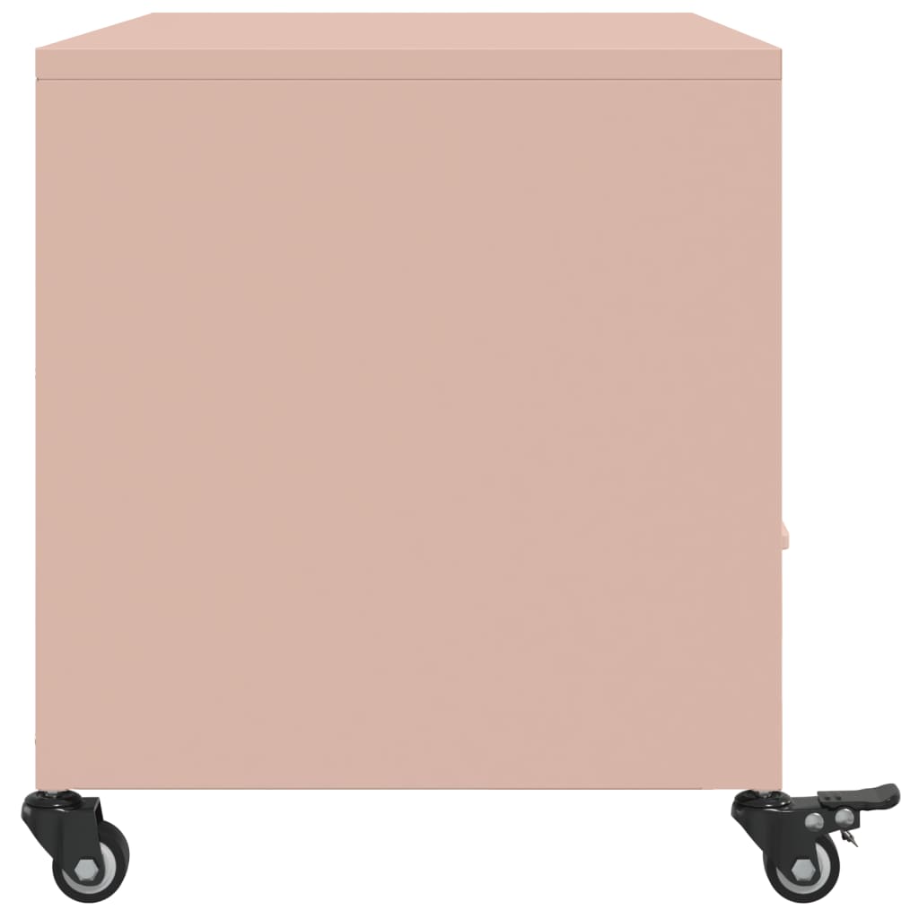 TV-Schrank Rosa 68x39x43,5 cm Kaltgewalzter Stahl