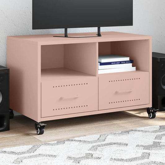 TV-Schrank Rosa 68x39x43,5 cm Kaltgewalzter Stahl