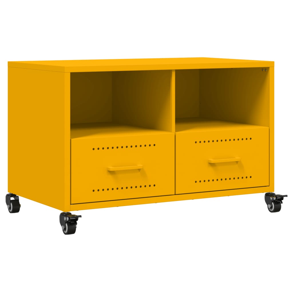 TV-Schrank Senfgelb 68x39x43,5 cm Kaltgewalzter Stahl